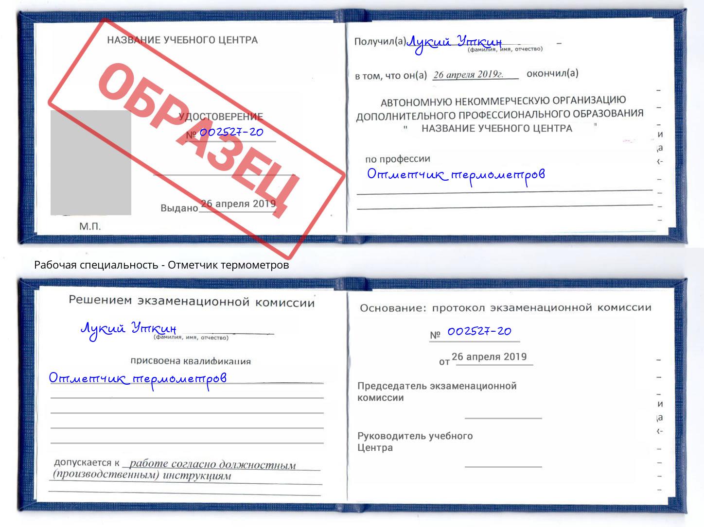 Отметчик термометров Туймазы