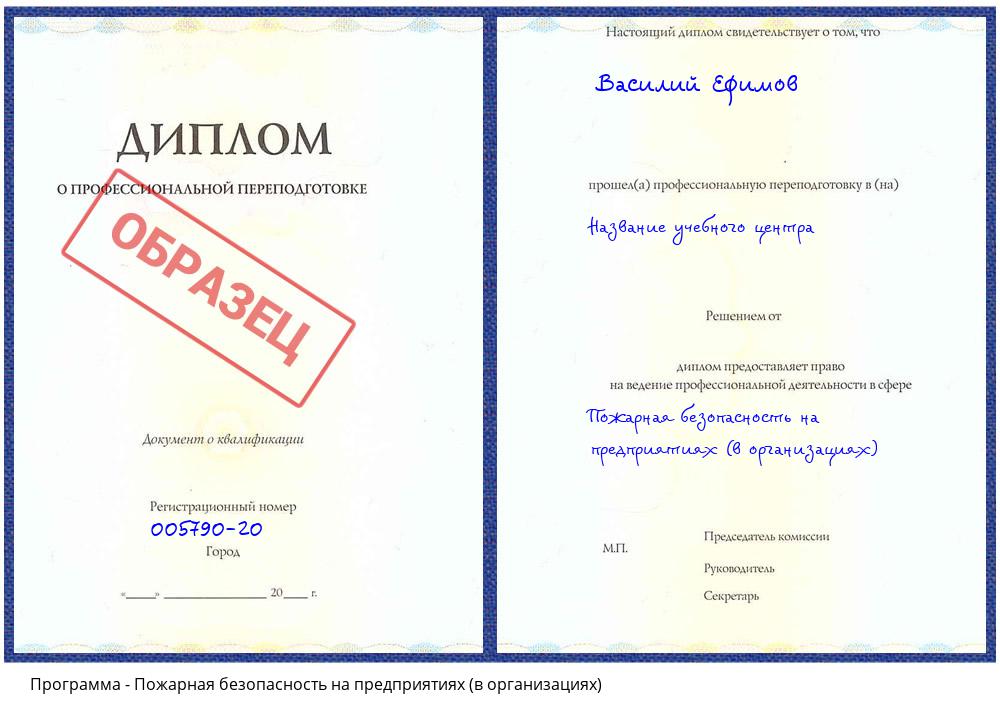 Пожарная безопасность на предприятиях (в организациях) Туймазы